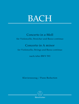 BACH J.S. - CONCIERTO LA m BWV 593 VIOLONCHELO