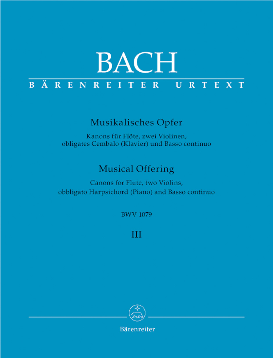 BACH J.S. - OFRENDA MUSICAL (FLAUTA 2 VIOLINES Y PIANO)BWV 1079 URTEXT