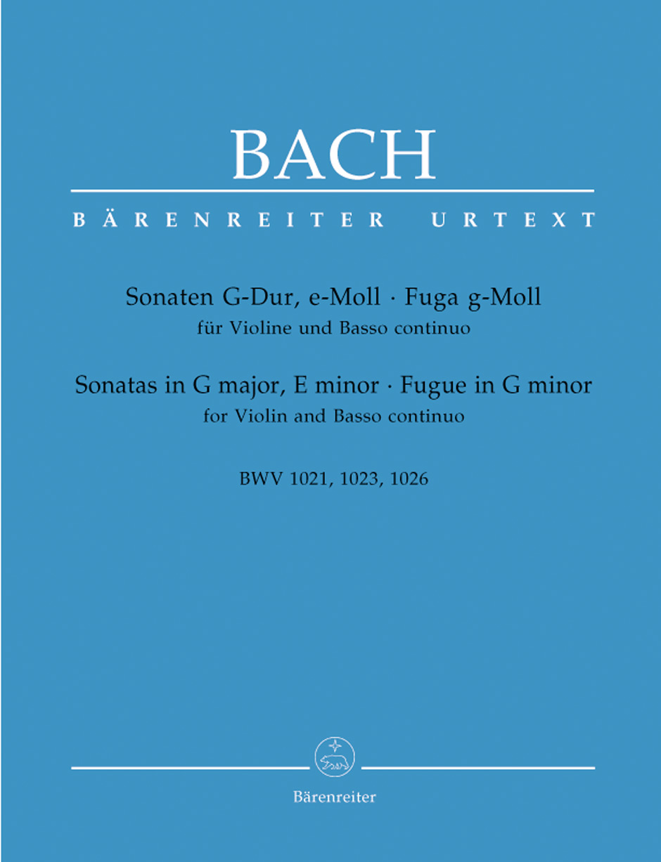 BACH J.S.- SONATAS SOL M, SONATA MI m, FUGA SOL m BWV 1021-23-26 URTEXT