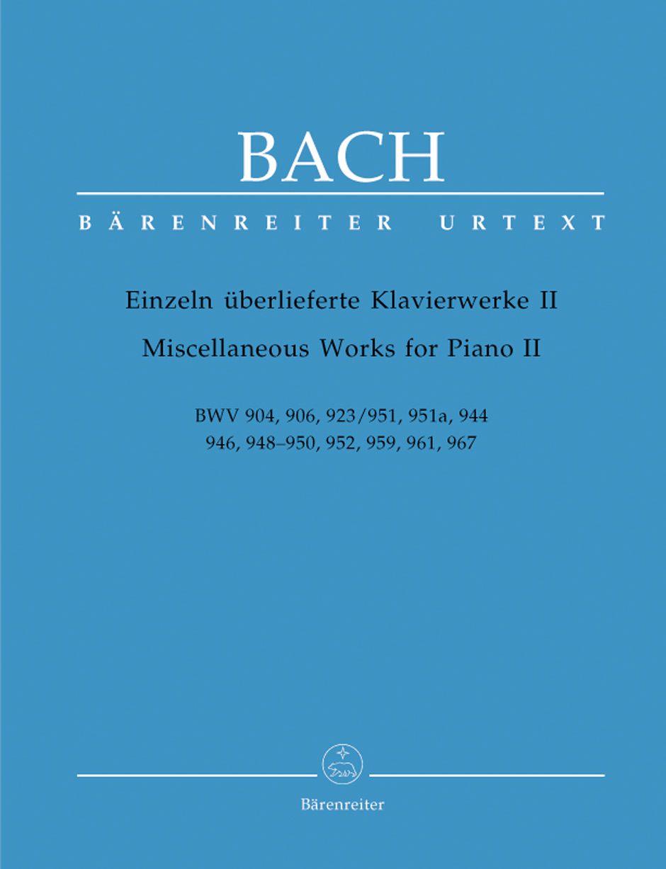 J.S. Bach.-Miscellaneous Works for Piano II .