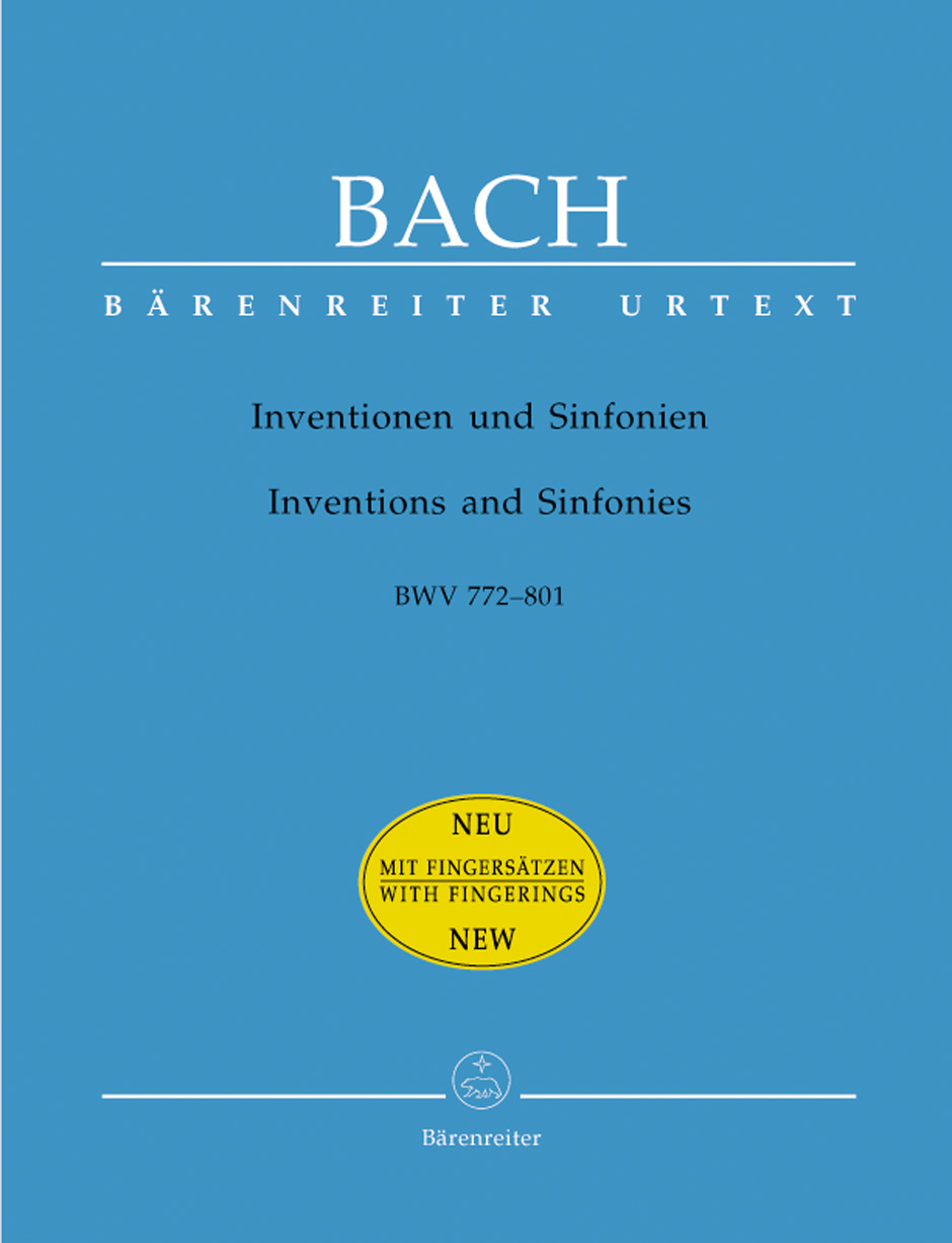 BACH J.S.- INVENCIONES Y SINFONIAS BWV 772-801 URTEXT CON DIGITACION
