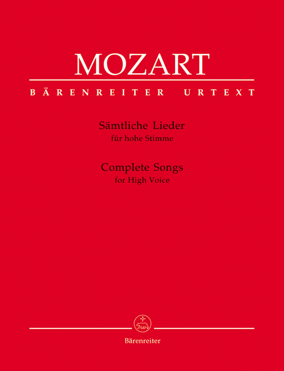 MOZART W.A. - CANCIONES COMPLETAS VOZ ALTA URTEXT -