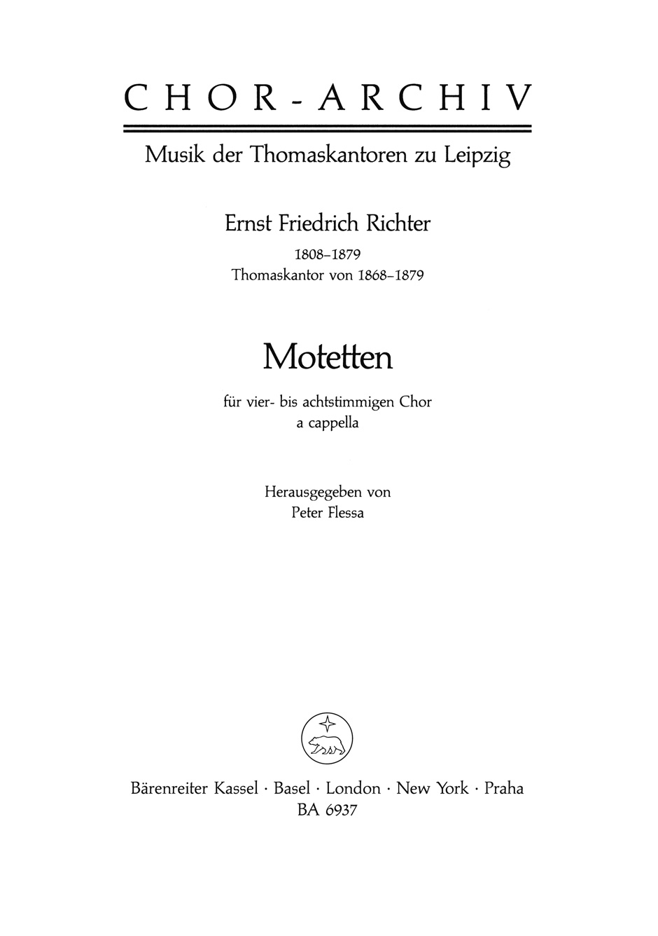 RICHTER E.F. - MOTETES -