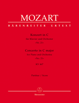 MOZART W.A. - CONCIERTO Nº21 DO M  - KV.467  URTEXT