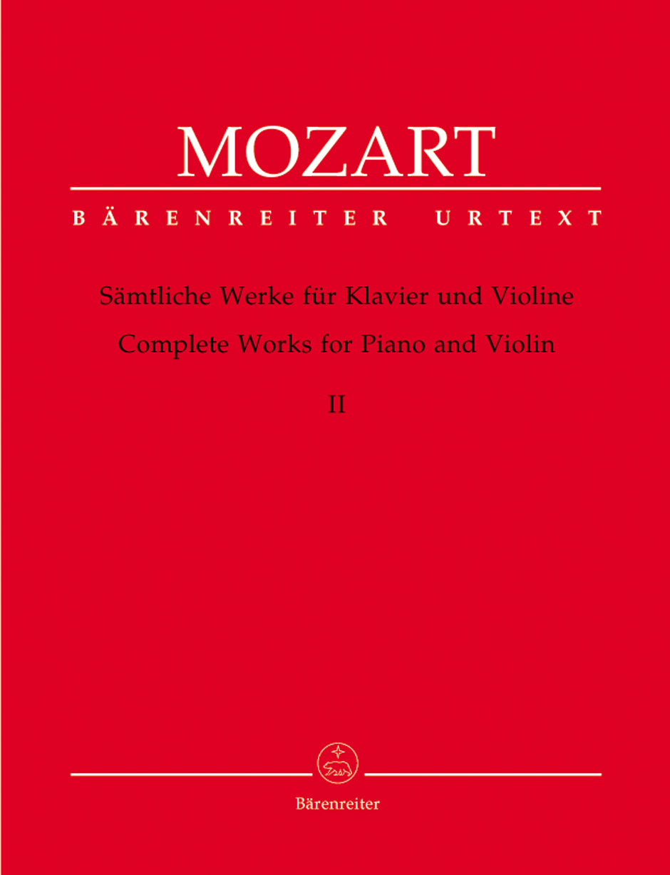 MOZART W.A.- OBRA COMPLETA V.2 PARA VIOLIN Y PIANO URTEXT