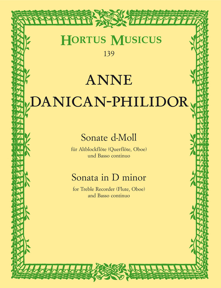 DANICAN-PHILIDOR P. - SONATA RE m -