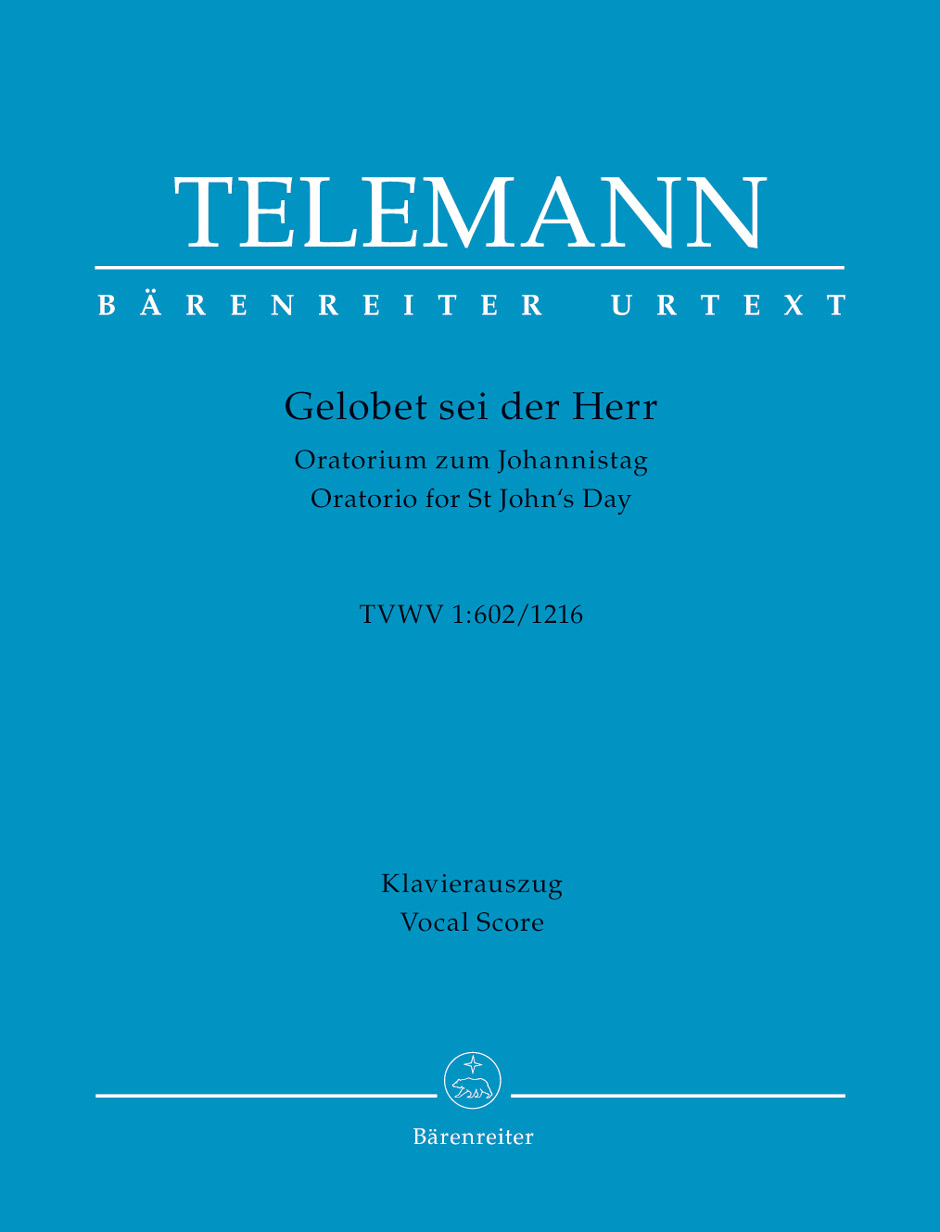 TELEMAN. - GELOBET SEI DER HERR- ORATORIO FOR St JOHN´S DAY