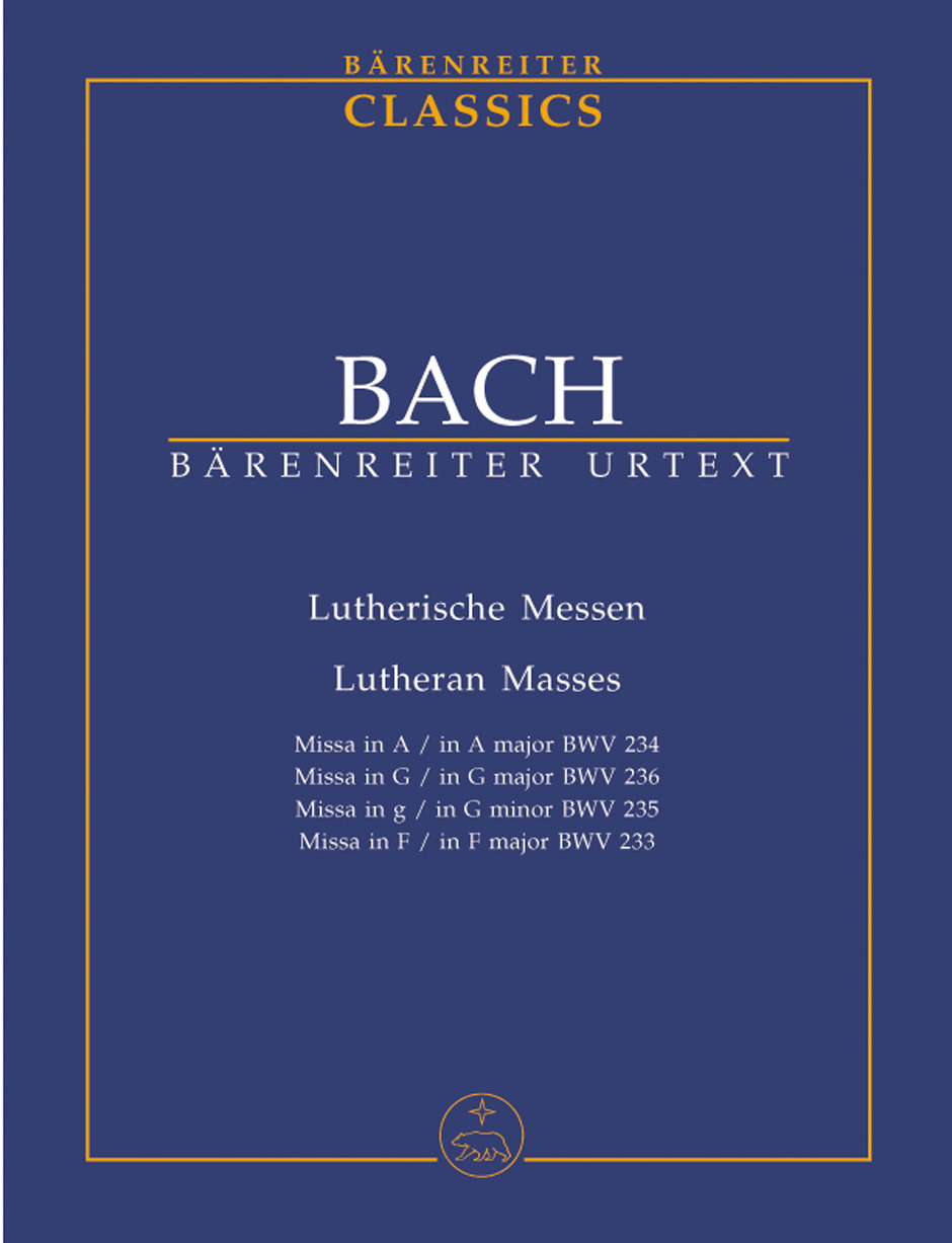 BACH J.S. - MISAS LUTERANAS (4) URTEXT - KV.233-236