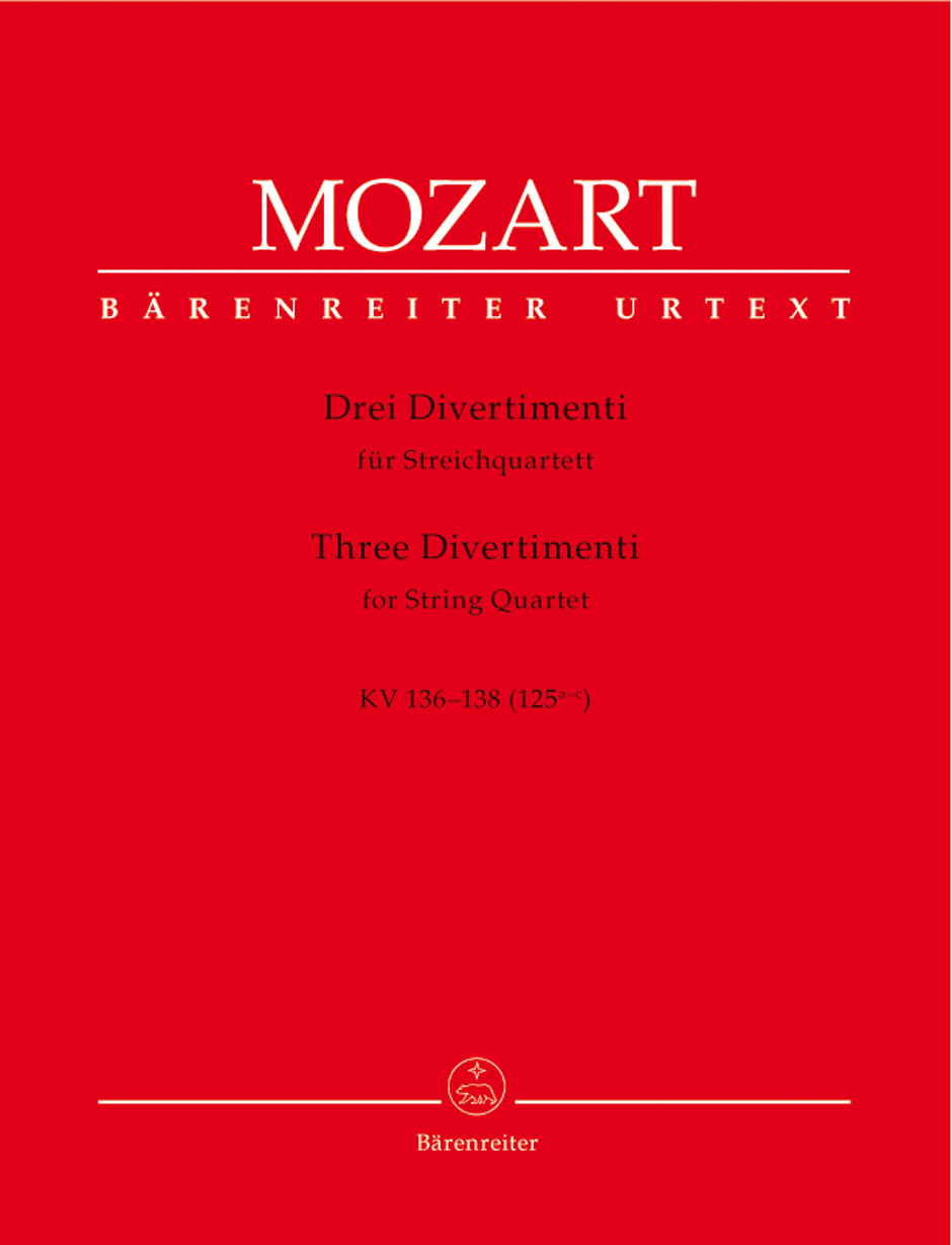 MOZART W.A. - DIVERTIMENTOS (3)- KV136,137,138 (PARTES)