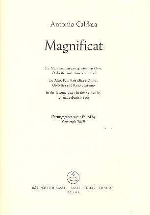 CALDARA A. - MAGNIFICAT DO M -