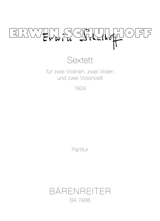 SCHULHOFF E. - SEXTETO CUERDA 1924