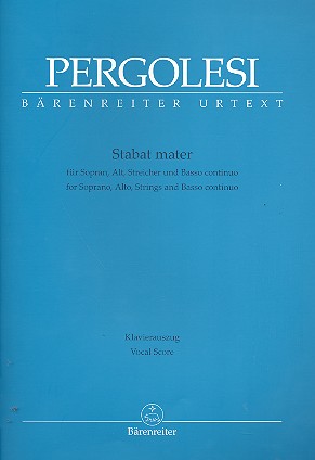 PERGOLESI. - STABAT MATER - CANTO Y PIANO -
