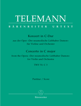 TELEMANN G.PH. - CONCIERTO VIOLIN DO M  TWV 51 :C3  URTEXT