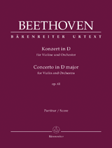BEETHOVEN L.V. - CONCIERTO VIOLIN REM OP.61 URTEXT