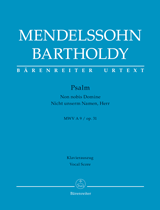 MENDELSSOHN F. -SALMO NON NOBIS DOMINE MWV A9/OP.31 URTEXT
