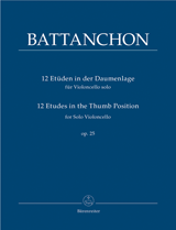 BATTANCHON F. - ESTUDIOS POSICION PULGAR VIOLONCHELO (12) OP.25