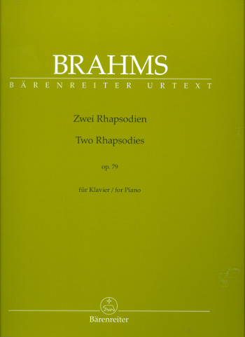 BRAHMS J. - RAPSODIAS OP.79 (2) URTEXT