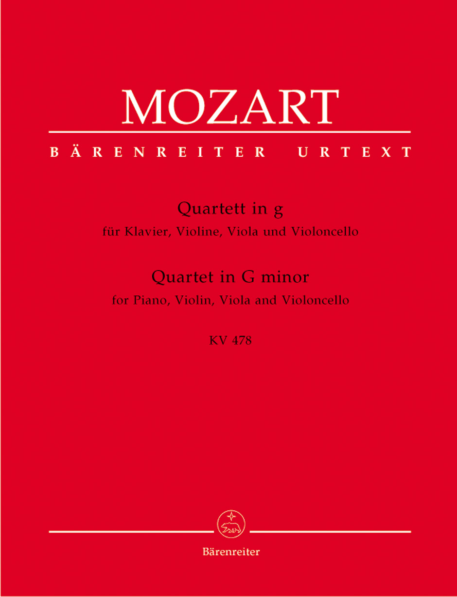 MOZART W.A. - CUARTETO SOL M KV 478 V/VA/VC/P URTEXT (P+PT)