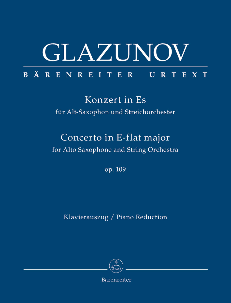 GLAZUNOV A. - CONCIERTO MIb OP.109 SAXOFON Y P. URTEXT