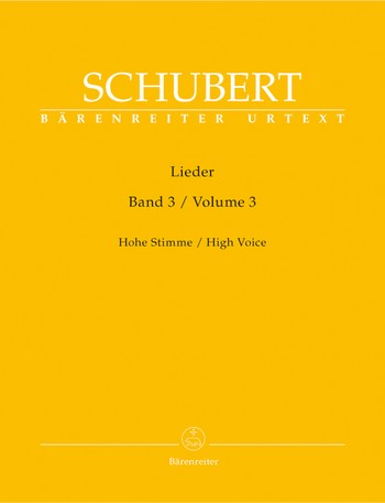 SCHUBERT F. - LIEDER V.3 VOZ AGUDA URTEXT