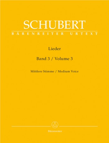SCHUBERT F. - LIEDER V.3 VOZ MEDIA (URTEXT)