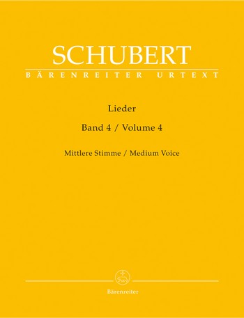 SCHUBERT F. - LIEDER V.4 VOZ MEDIA (URTEXT)