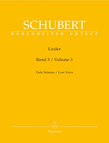 SCHUBERT F. - LIEDER V.3 VOZ GRAVE URTEXT