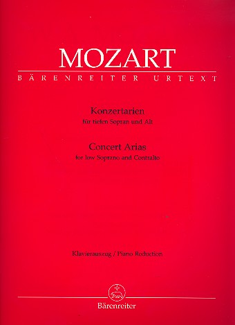 MOZART W.A. - ARIAS CONCIERTO SOPRANO CONTRALTO URTEXT