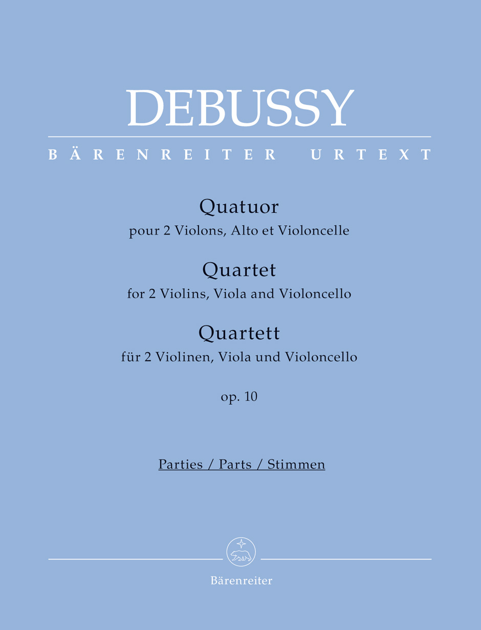 DEBUSSY C. - CUARTETO OP.10 (2V/VIOLA/VIOLONCELLO) URTEXT (PARTES9