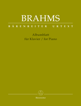 BRAHMS J. - HOJA DE ALBUM URTEXT