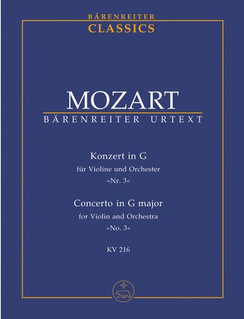 MOZART W.A. - CONCIERTO Nº3 VIOLIN SOLM KV216 (BOLSILLO)