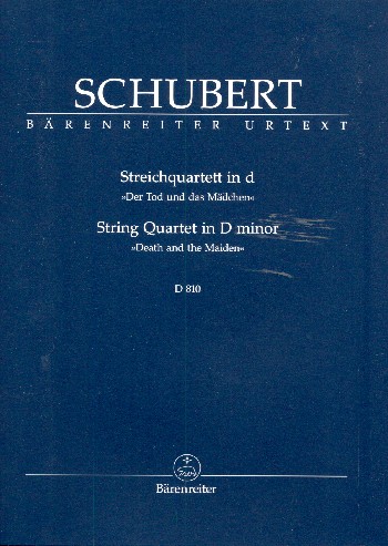 SCHUBERT F. - CUARTETO CUERDA  RE m D810 MUERTE Y LA DONCELLA URTEXT