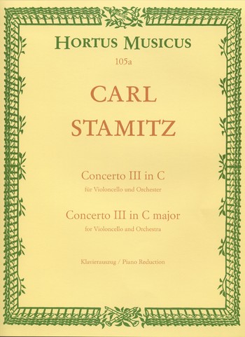 STAMITZ C. - CONCIERTO Nº3 DO M - CELLO Y PIANO -