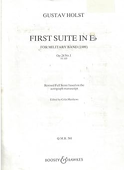 HOLST G. - SUITE Nº 1 MIBM OP.28/ 1 REV C.MATHEWS