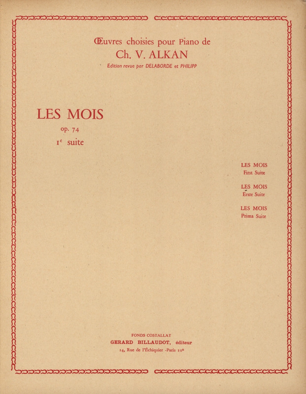 ALKAN CH.V. - LES MOIS(NUIT D-HIVER,CARNAVAL,RETRAITE) - OP.74 Nº1