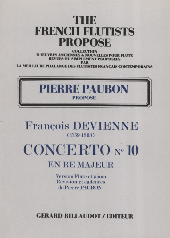 DEVIENNE F. - CONCIERTO Nº10 RE M -