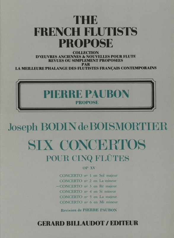 BOISMORTIER J.B. - CONCIERTO RE M - OP.15 Nº3
