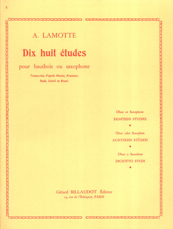 LAMOTTE A. - ESTUDIOS (18) -
