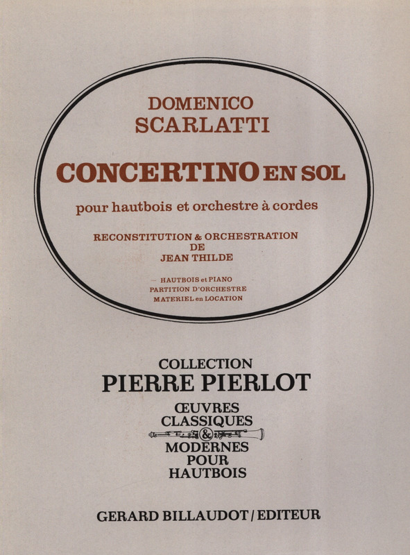 SCARLATTI D. - CONCERTINO SOL M -