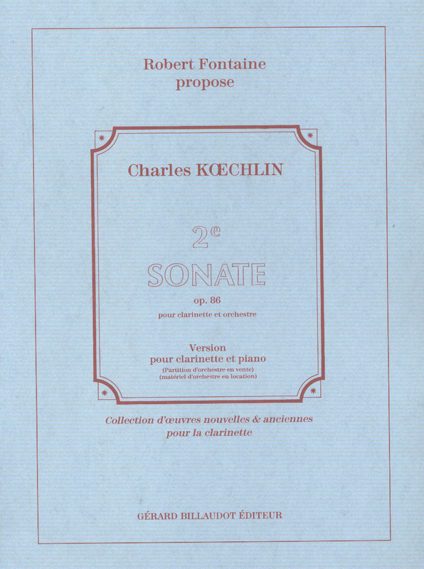 KOECHLIN CH. - SONATA Nº2 - OP.86