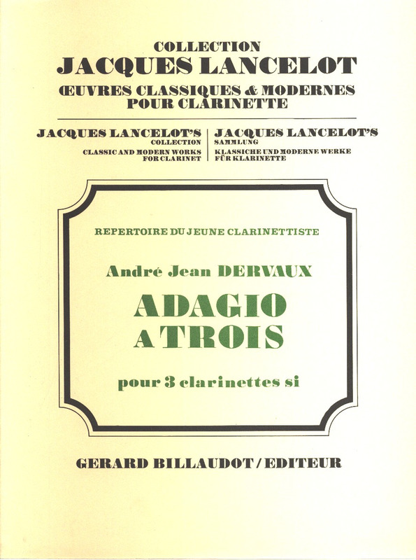 DERVAUX A.J. - ADAGIO A TROIS (SC+PT) -
