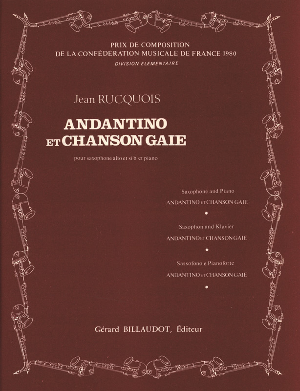RUCQUOIS J. - ANDANTINO ET CHANSON -