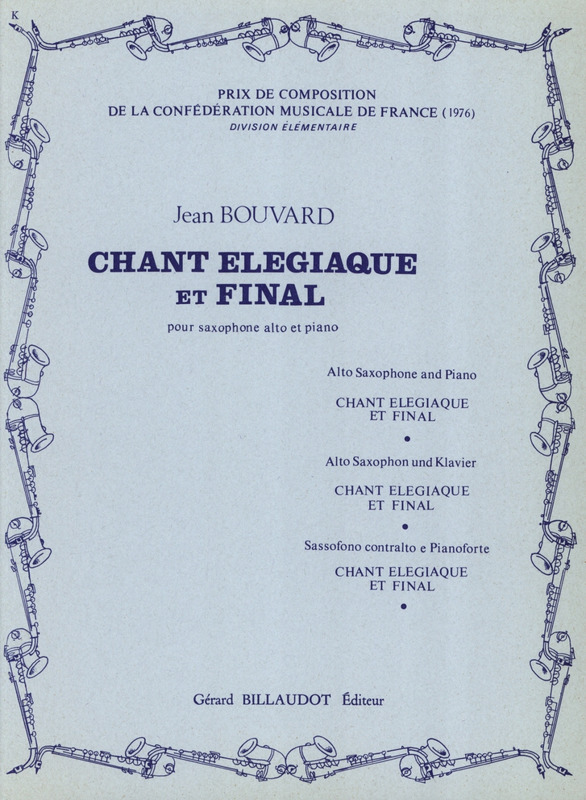 BOUVARD J. - CHANT ELEGIAQUE ET FINAL - (SAXO/P)