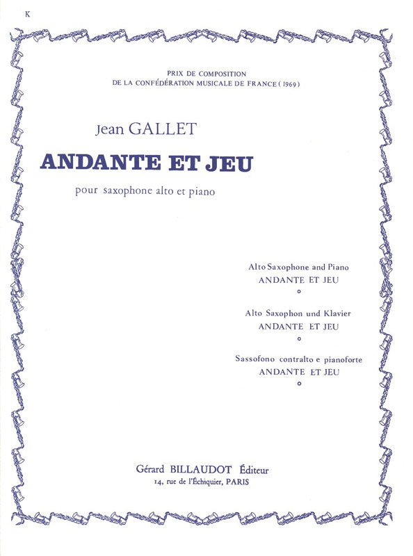 GALLET J. - ANDANTE ET JEU -