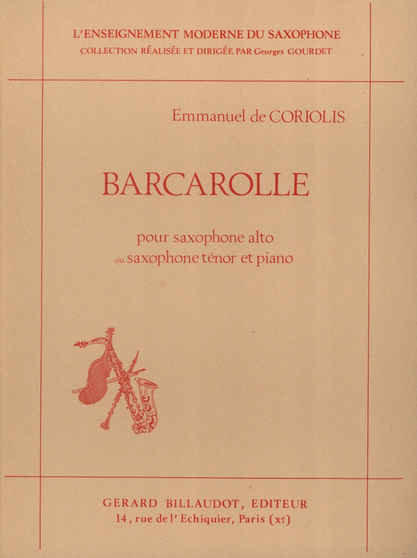 CORIOLIS E. - BARCAROLA -SAXO TENOR