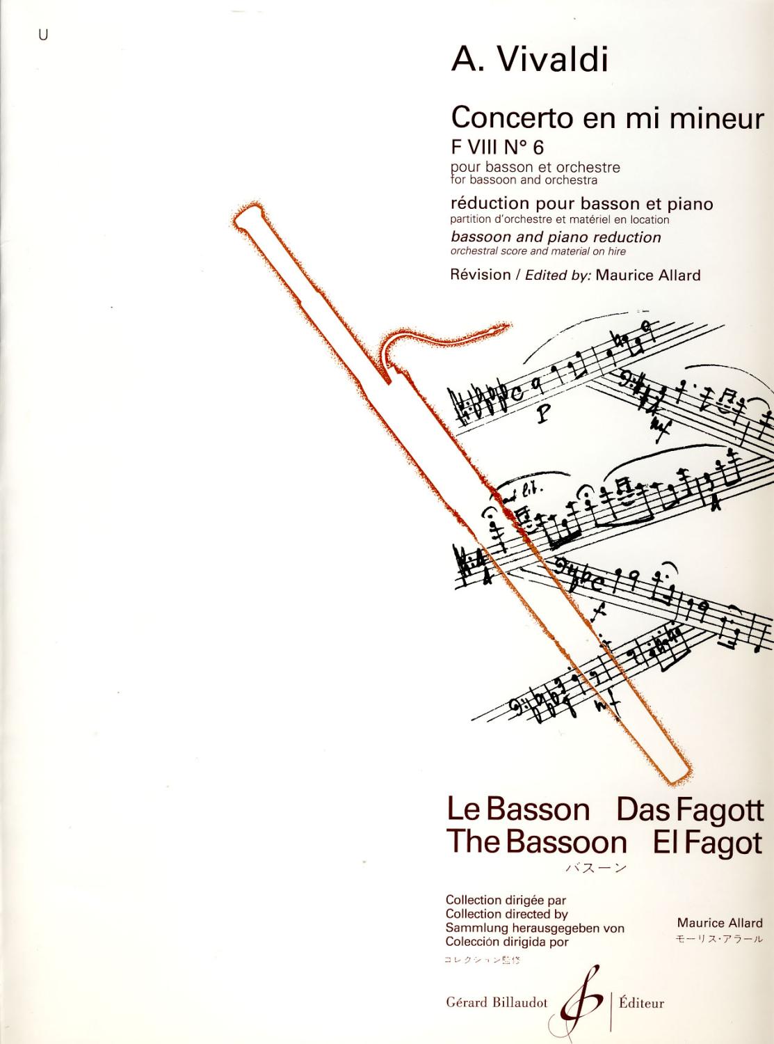 VIVALDI A. - CONCIERTO MI m F.VIII/6 OP.45 Nº2 - RV.484