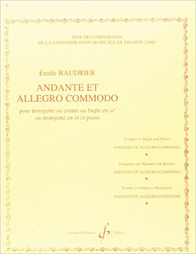 BAUDRIER E. - ANDANTE Y ALLEGRO COMMODO - TROMPETA Y PIANO -