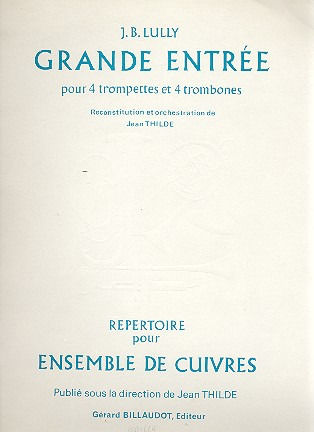 LULLY J.B. - GRANDE ENTREE (SC+PT) -