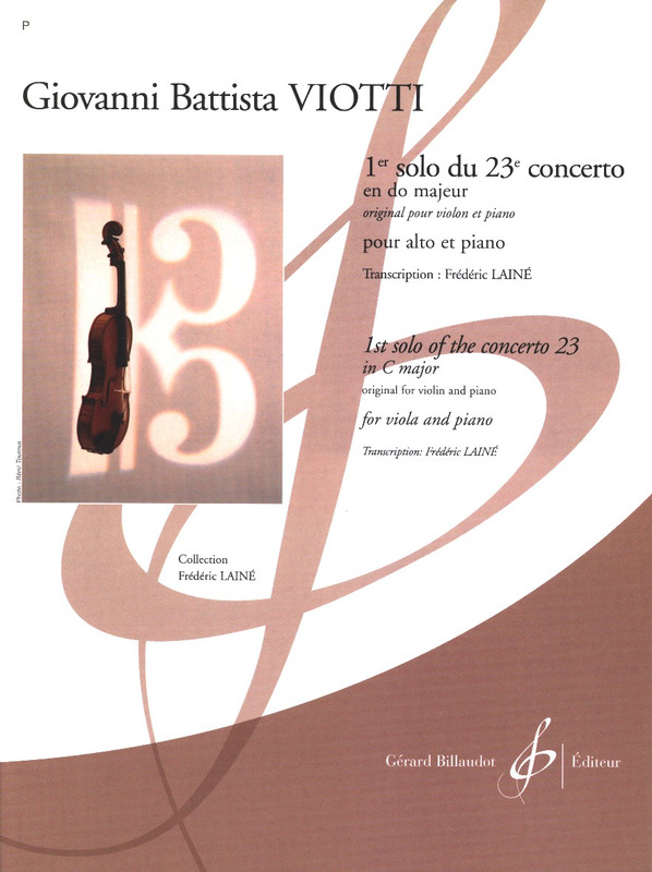 VIOTTI G.B. - PRIMER SOLO DEL CONCIERTO Nº23 DO M VIOLA Y PIANO