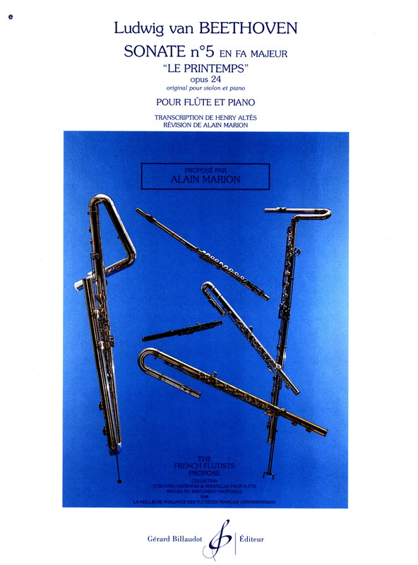 BEETHOVEN L.V. - SONATA Nº5 EN FA M  OP.24-LA PRIMAVERA- (FL/P)